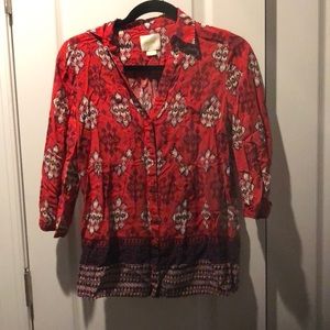 Anthropologie button down blouse